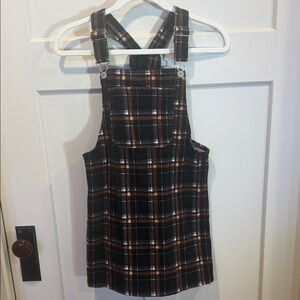 Art Class Black and Brown Plaid corduroy Kids Dress - never worn!